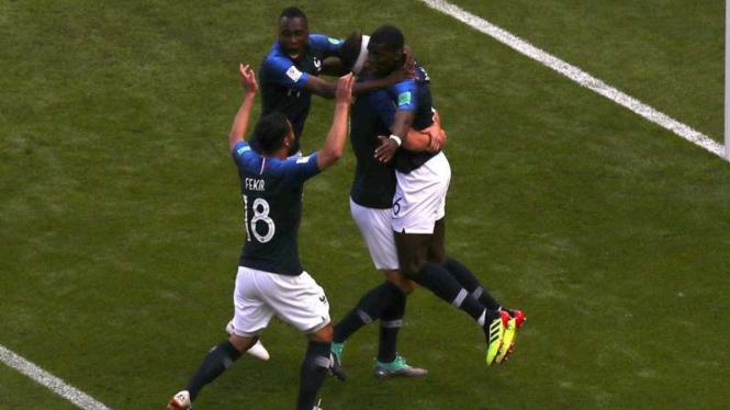 Ilustrasi Pemain Timnas Prancis saat merayakan gol