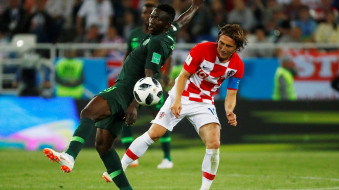 Pemain Timnas Kroasia, Luka Modric di laga melawan Nigeria