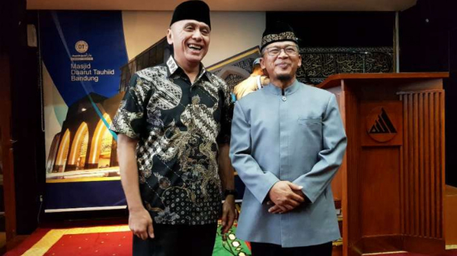 Penjabat (Pj) Gubernur Jawa Barat, Komjen M Iriawan dan KH Abdullah Gymnastiar.