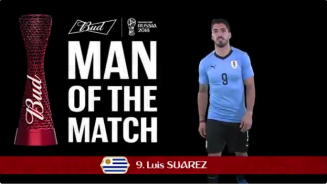 Luis Suarez jadi Man of the Match Uruguay kontra Arab Saudi