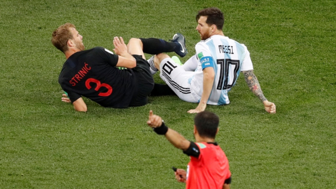 Pertandingan Argentina melawan Kroasia di Piala Dunia 2018