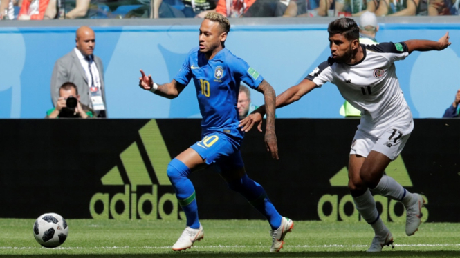 Pertandingan Brasil melawan Kosta Rika di Piala Dunia 2018