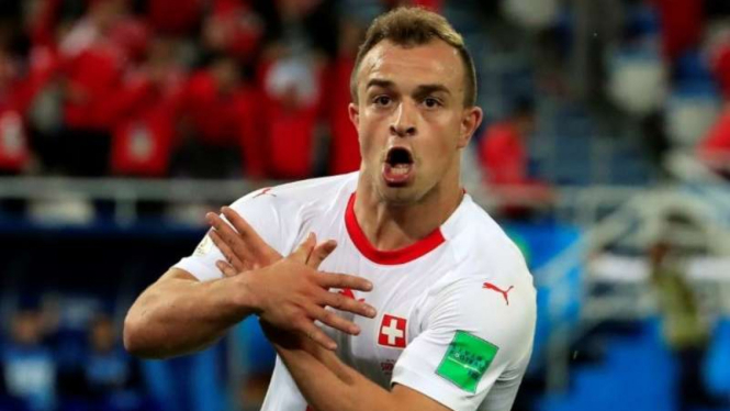 Pemain Swiss, Xherdan Shaqiri.