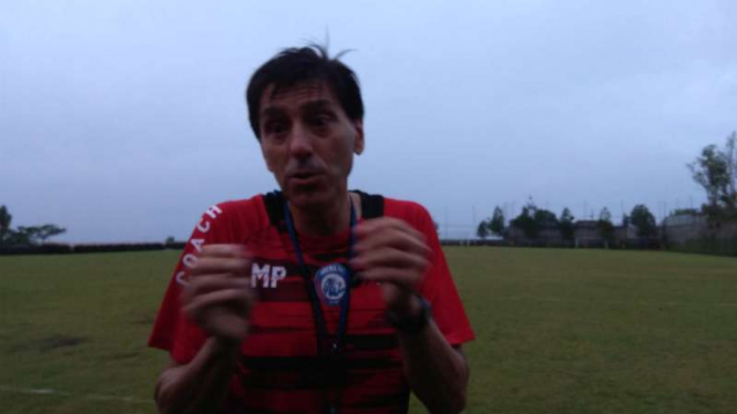 Pelatih Arema FC, Milan Petrovic.