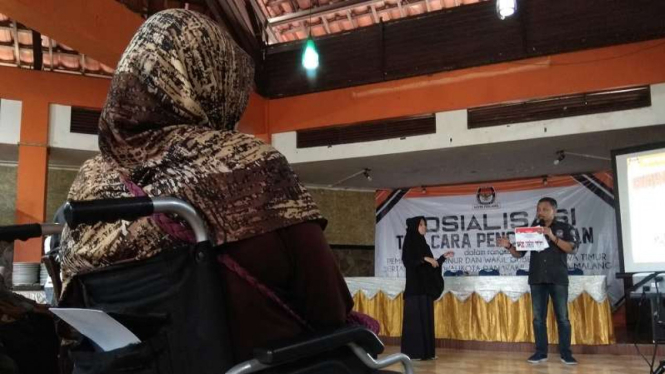 Sosilisasi pencoblosan di Pilkada serentak 2018 bagi penyandang disabilitas