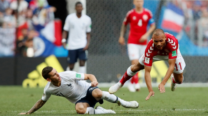 Pertandingan Denmark vs Prancis di Piala Dunia 2018