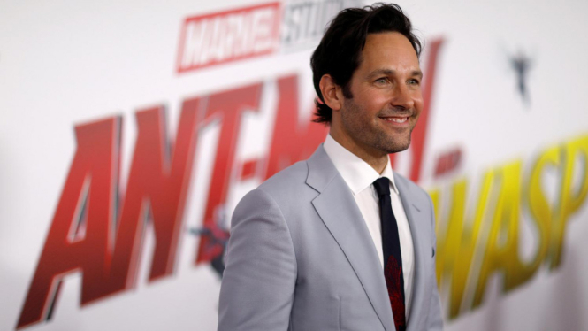 Paul Rudd saat Premier Film Ant-Man and the Wasp