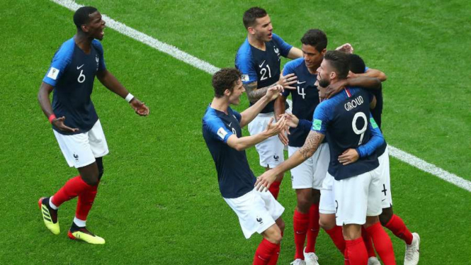 Ilustrasi Timnas Prancis merayakan gol