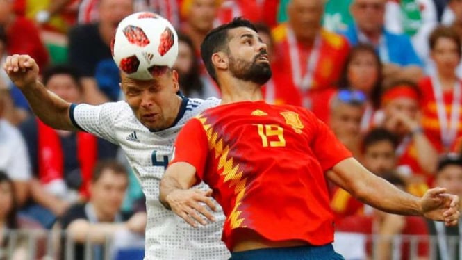 Pertandingan babak 16 besar Piala Dunia 2018 antara Spanyol kontra Rusia