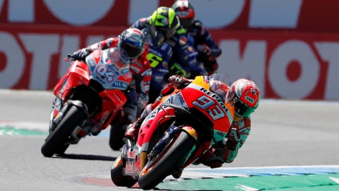 Balapan seru di MotoGP Belanda 2018