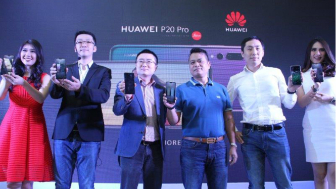 Huawei memperkenalkan P20 Pro di Indonesia.