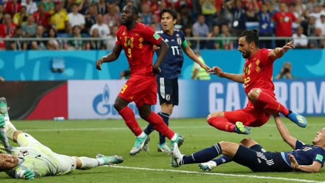 Pertandingan Belgia kontra Jepang di babak 16 besar Piala Dunia 2018