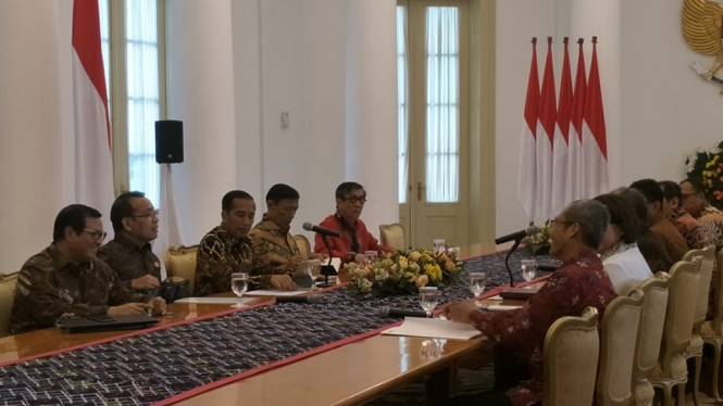 Pimpinan KPK bertemu Presiden Joko Widodo di Istana Bogor