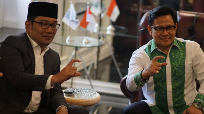 Cagub Jawa Barat, Ridwan Kamil bersama Ketua Umum PKB Muhaimin Iskandar