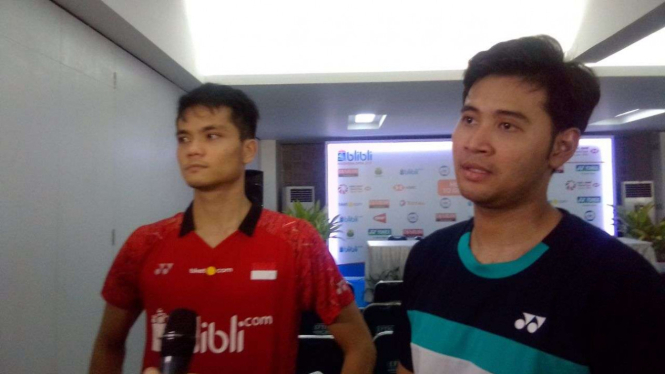 Pasangan ganda putra Indonesia, Angga Pratama/Ricky Karanda Suwardi 