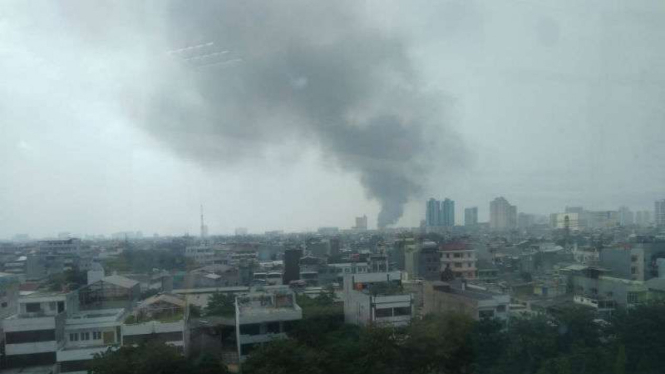 Kebakaran di Kampung Bandan, Jakarta Utara.