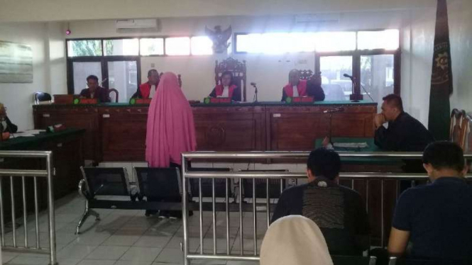 Sidang vonis bebas terdakwa kasus dugaan perdagangan orang di Pengadilan Negeri Semarang, Jawa Tengah, Kamis, 5 Juli 2018.