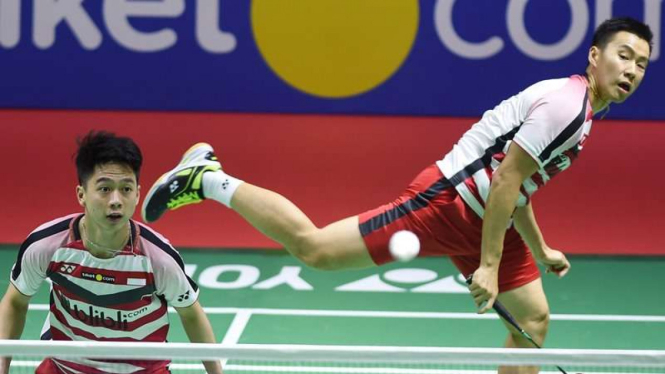 Pasangan ganda putra Indonesia, Kevin Sanjaya Sukamuljo/Marcus Fernaldi Gideon