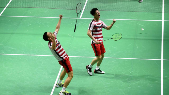 Marcus Gideon dan Kevin Sanjaya.