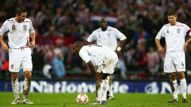 Timnas Inggris gagal lolos ke Piala Eropa 2008 usai kalah dari Kroasia