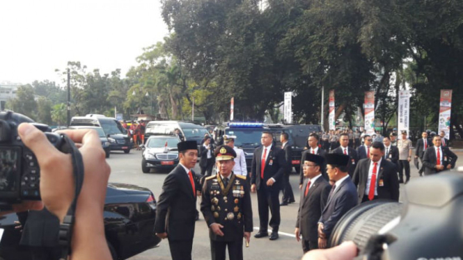 Presiden Jokowi bersama Kapolri di HUT Polri, Rabu 11 Juli 2018