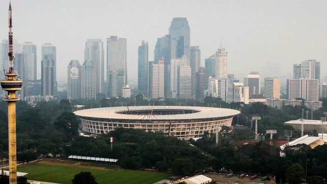 Kawasan komplek olahraga Gelora Bung Karno (GBK) di Senayan, Jakarta