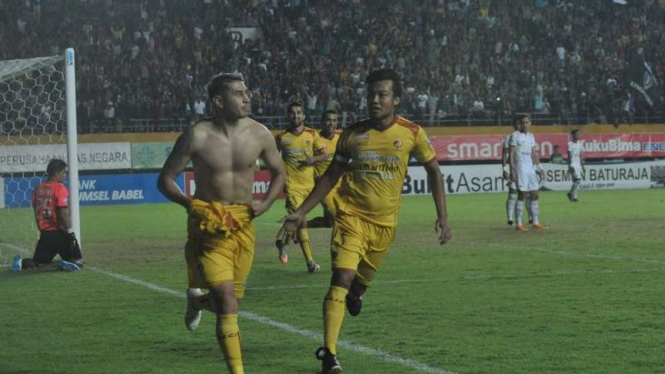 Pemain Sriwijaya FC, Esteban Vizcarra dan Hamka Hamzah
