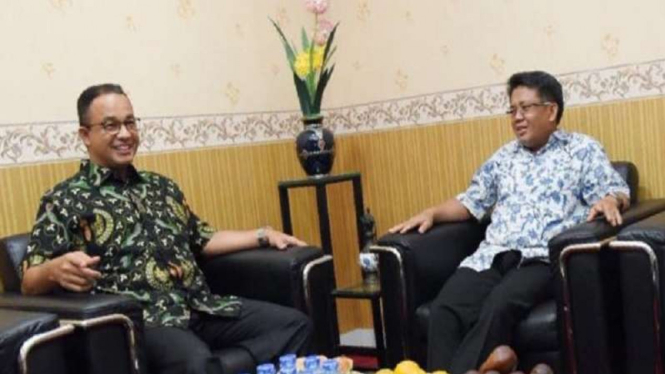 Presiden PKS Sohibul Iman bertemu Gubernur DKI Jakarta Anies Baswedan