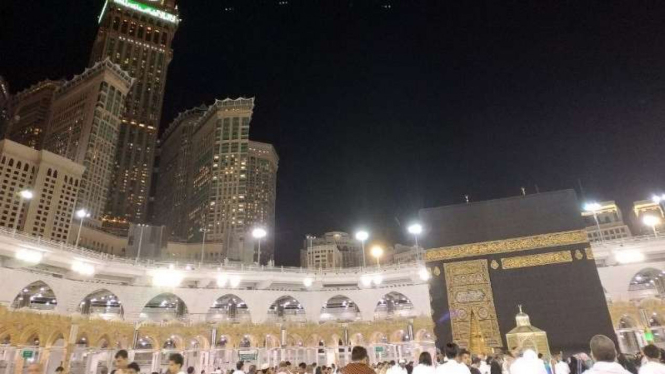 Kabah di Mekah, Masjidil Haram, Arab Saudi.