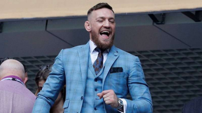 Conor McGregor saat sedang menyaksikan final Piala Dunia 2018.