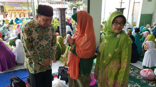 Fandi Utomo dalam acara Muslimat NU di Surabaya, Jawa Timur. 