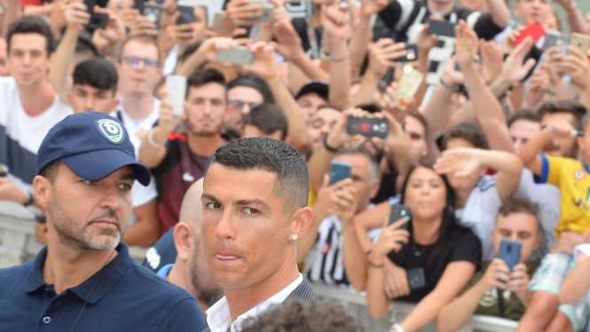 Cristiano Ronaldo tiba di Turin