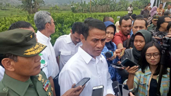 Menteri Pertanian Andi Amran Sulaiman di BBPP Kota Batu, Jawa Timur, pada 17 Juli 2018.