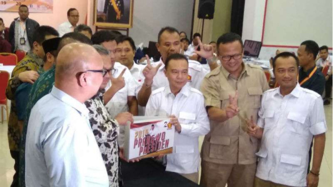 Gerindra daftarkan para bacaleg dengan map Prabowo Presiden 2019