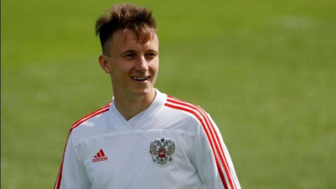 Gelandang CSKA Moskow dan Timnas Rusia, Aleksandr Golovin.