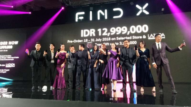 Peluncuran Oppo Find X di Jakarta, Rabu, 18 Juli 2018.