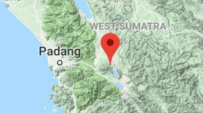 Lokasi gempa darat Solok, Sumatera Barat.