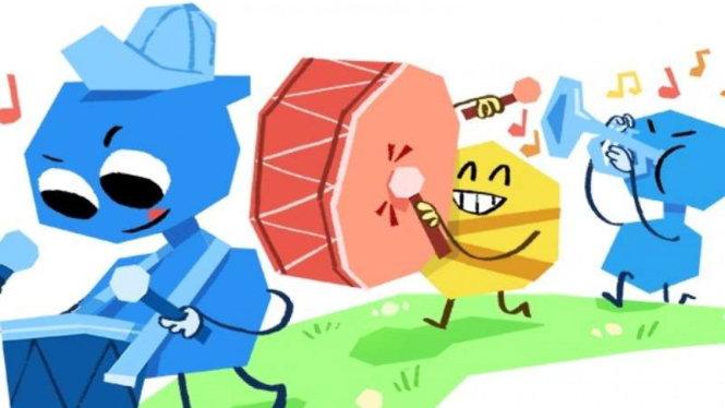 Google Doodle Rayakan Hari Anak Nasional atau Children's Day.
