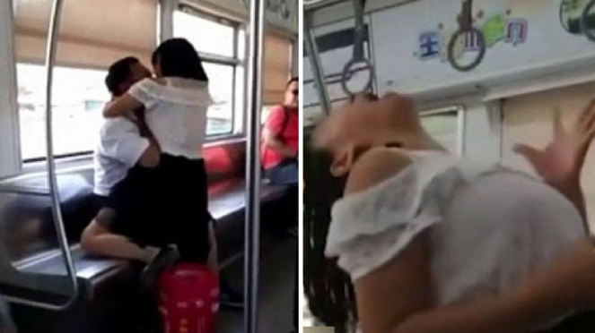 Wanita menggigit penumpang pria di kereta bawah tanah di China