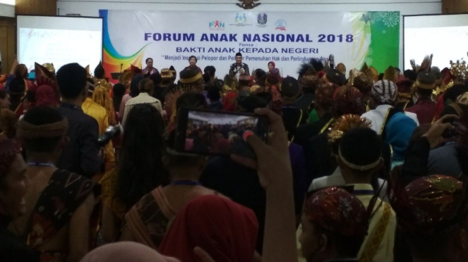 Peringatan Hari Anak Nasional di Pasuruan, Jawa Timur, Senin, 23 Juli 2018