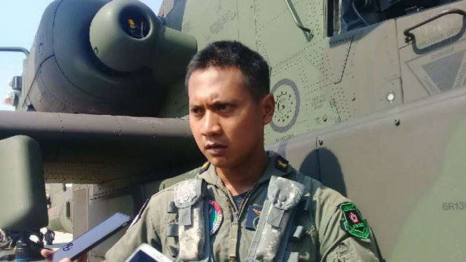 Pilot helikopter Apache AH-64 milik TNI Angkatan Darat, Lettu Cpn Alexius Darmadian.