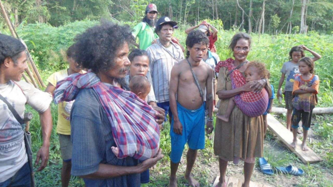 Kondisi warga Suku Mausu Ane yang kelaparan di Maluku Tengah.