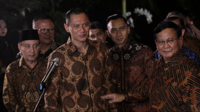 Prabowo Subianto dan Agus Harimurti Yudhoyono.