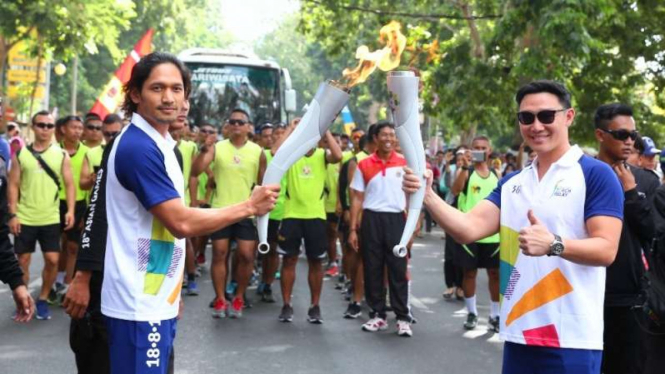 Parade Kirab Obor Asian Games 2018 di Provinsi Nusa Tenggara Barat (NTB)