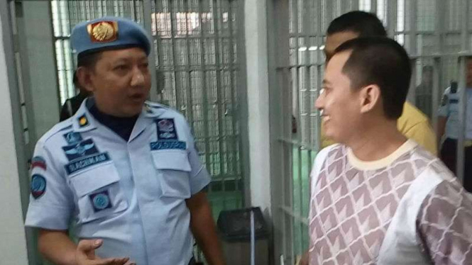 Terpidana kasus penipuan umrah First Travel, Andika Surachman di Rutan Cilodong