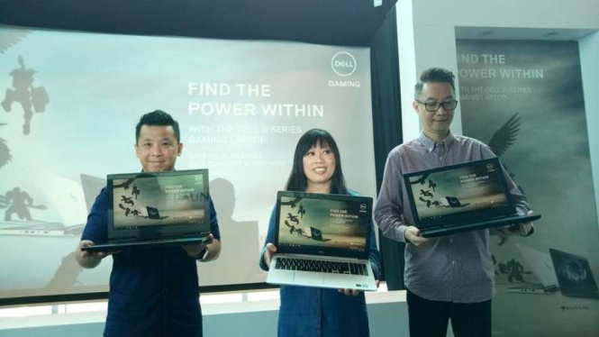 Peluncuran dua laptop gaming, Dell G7 15 dan G3 15 di Jakarta, Kamis, 26 Juli 2018.