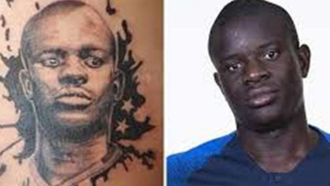 Tato wajah N'Golo Kante