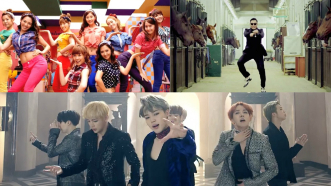 Ilustrasi video K-pop.