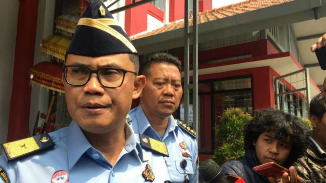 Dodot Adikoeswanto, Kepala Divisi Administrasi Kantor Wilayah Kementerian Hukum dan HAM Jawa Barat, di Lapas Sukamiskin pada Senin, 30 Juli 2018.