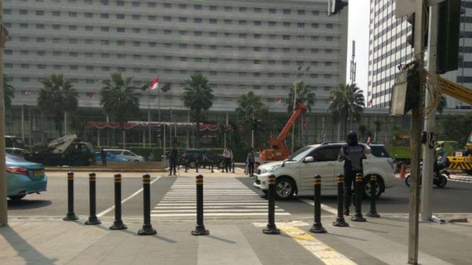 Pelican crossing di kawasan Bundaran HI, Selasa, 31 Juli 2018.